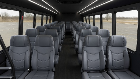 downers grove 28 passenger minibus interior
