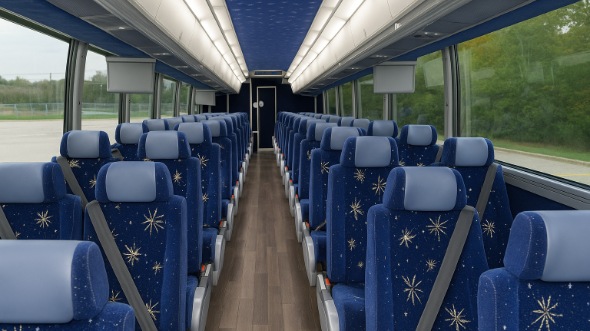 downers grove 50 passenger charter bus interior