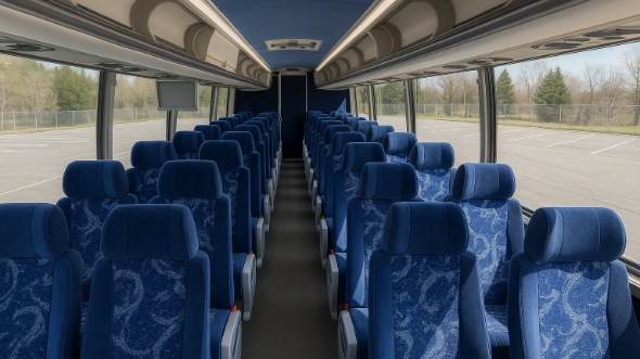 downers grove 55 passenger charter bus inside